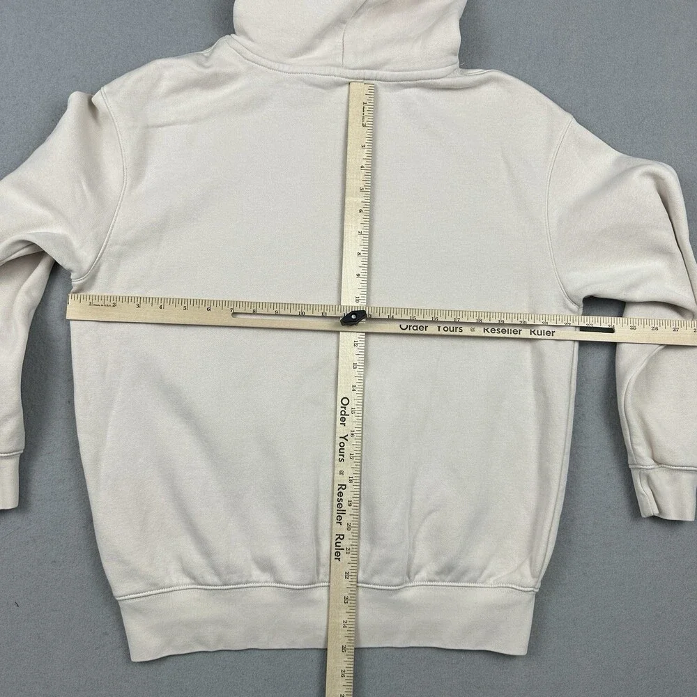 Nike Hoodie Women XS Beige Oversized Phoenix Sweatshirt Center Swoosh Pocket *
